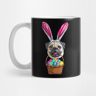 Easter Pug T Shirt Men Women Kids Bunny Basket Eggs Gift Mug